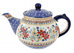 Red Daisy Teapot